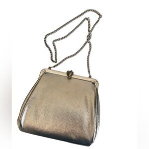 Silver evening bag/clutch